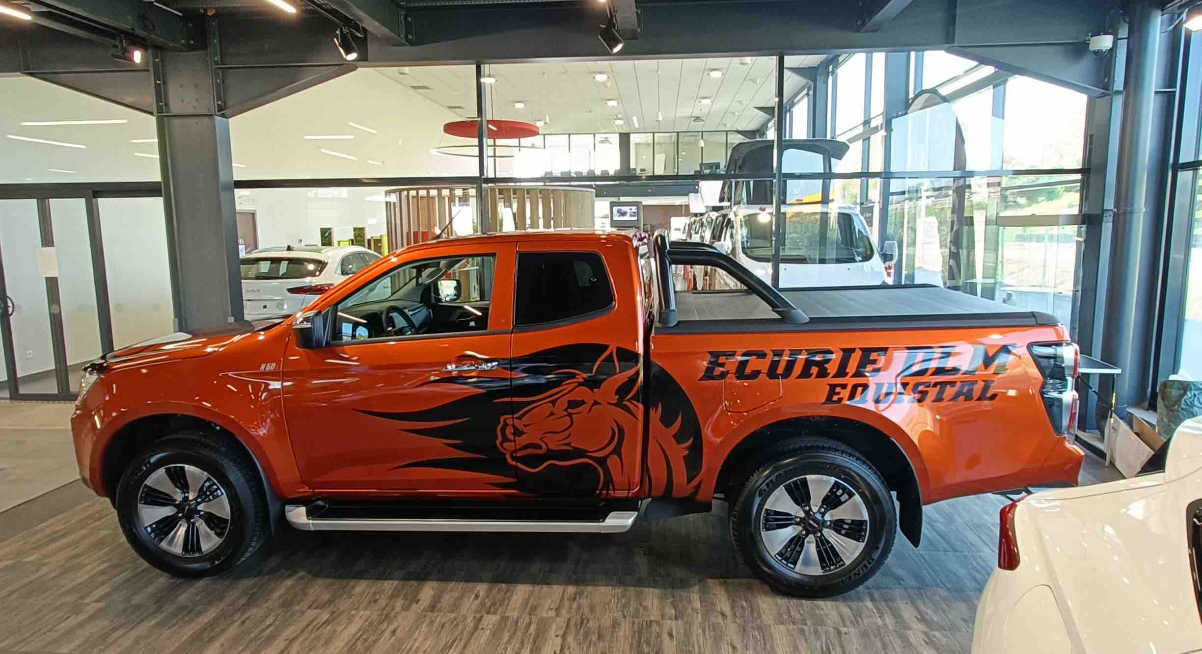 Semi covering pick up 