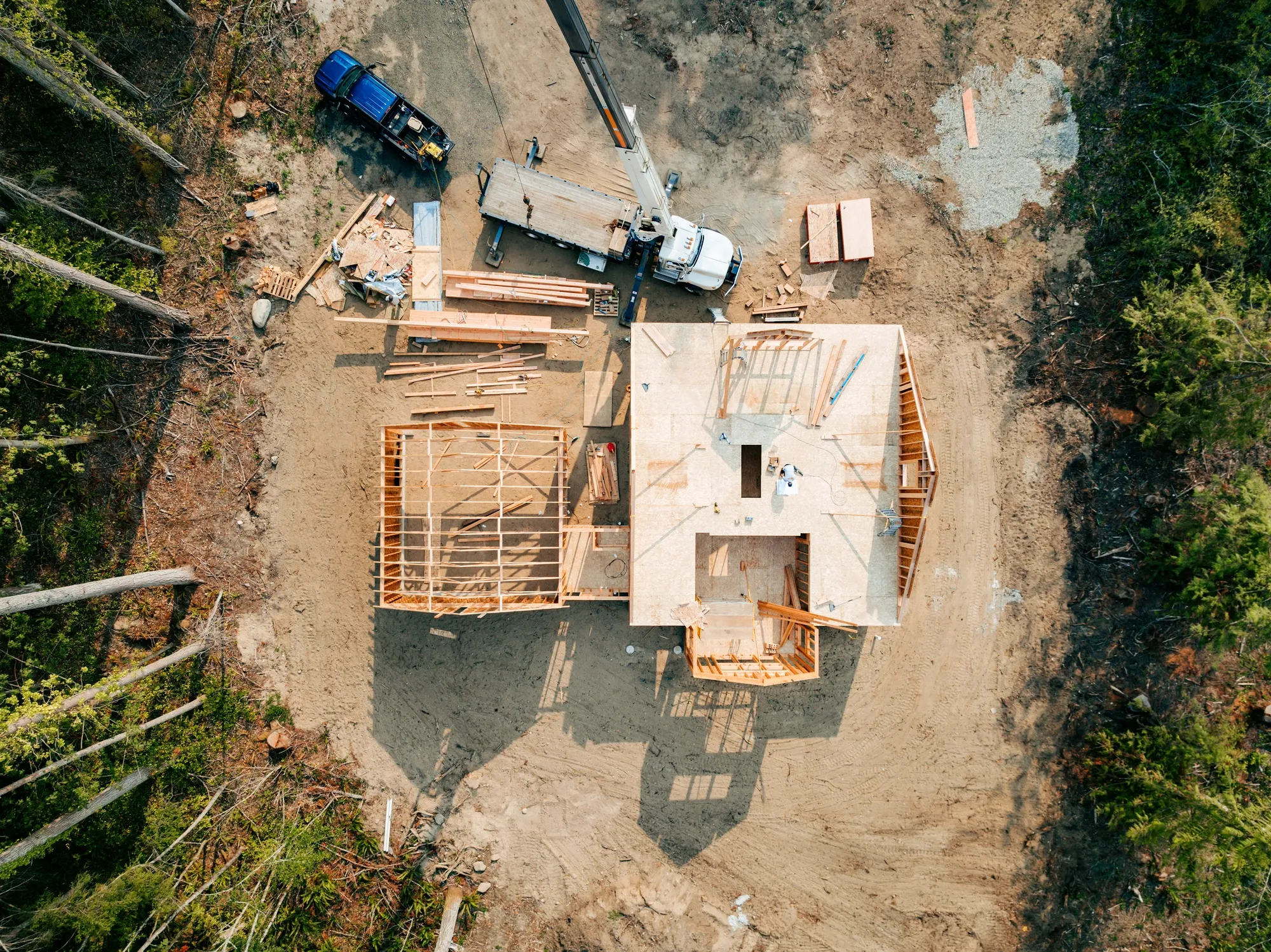 Construction Site from Drone Perspective
