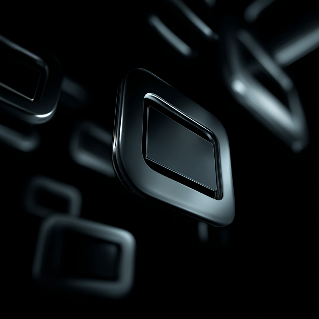 An abstract image in black 3d symbolizing Brand Design