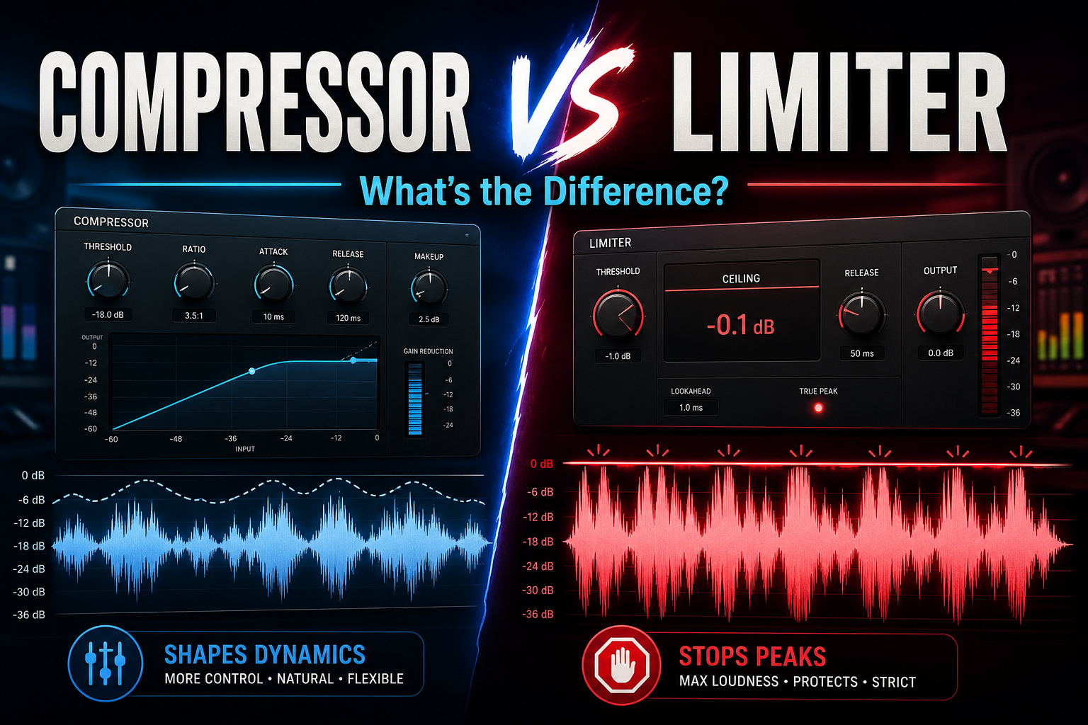 Compressor vs Limiter