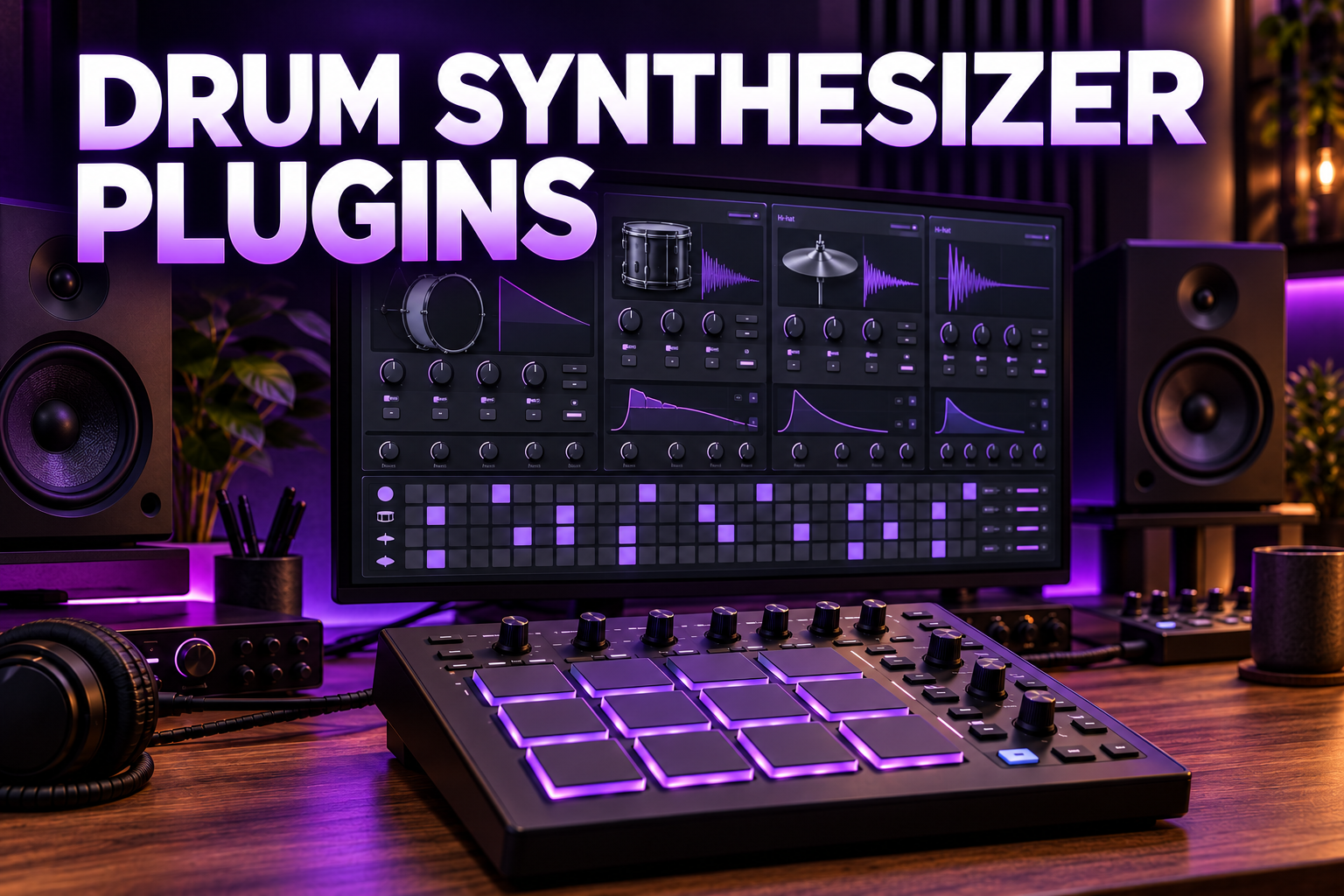 Electronic drum synthesizer plugins for creating custom beats