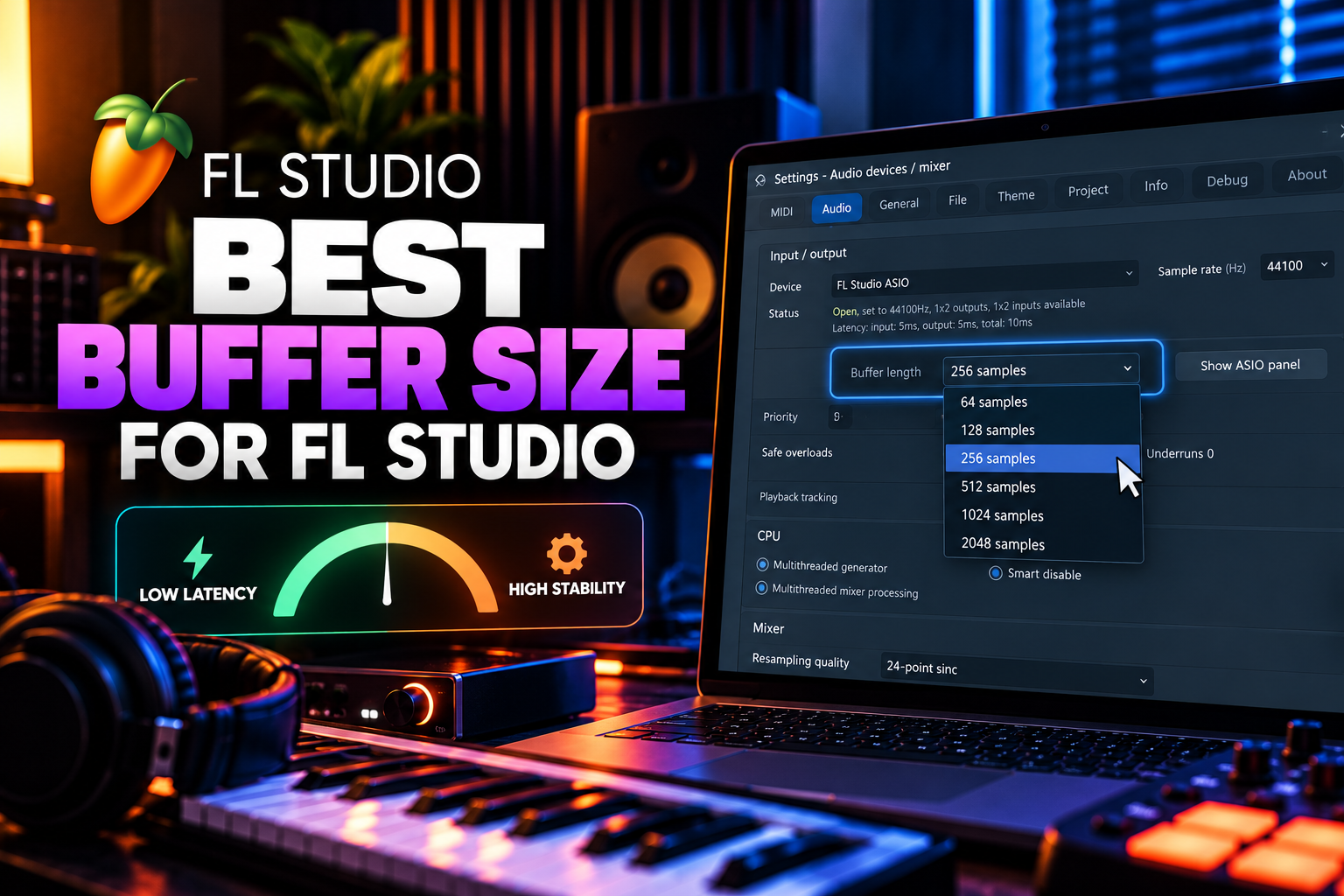 Best Buffer Size for FL Studio