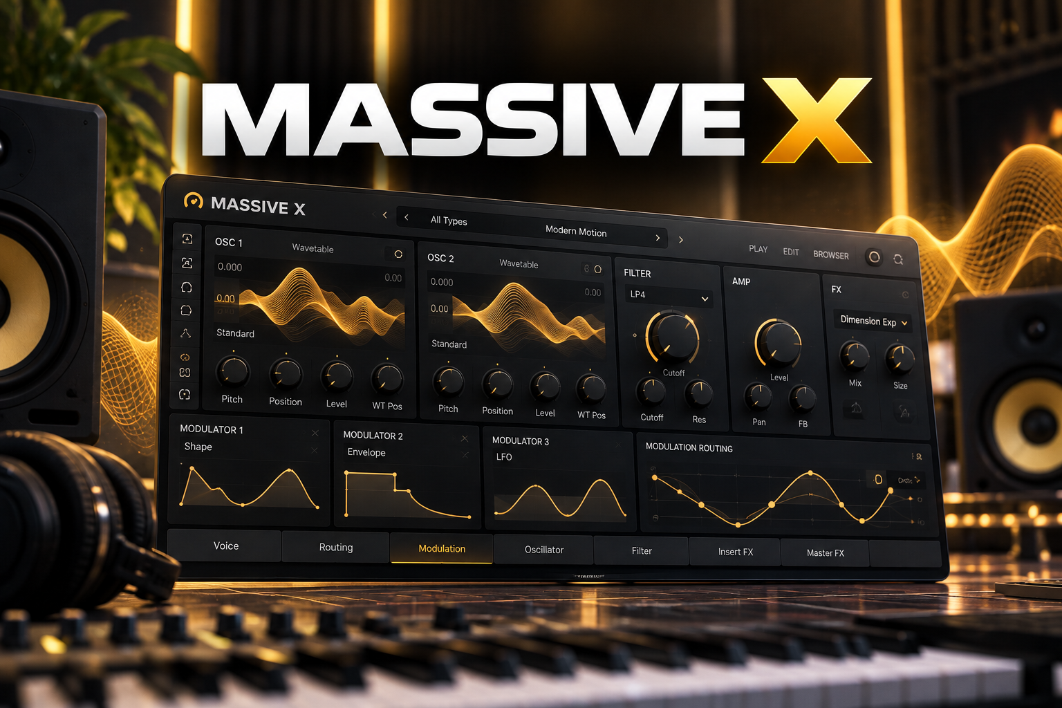 Native Instruments Massive X interface with SoundShaper review title