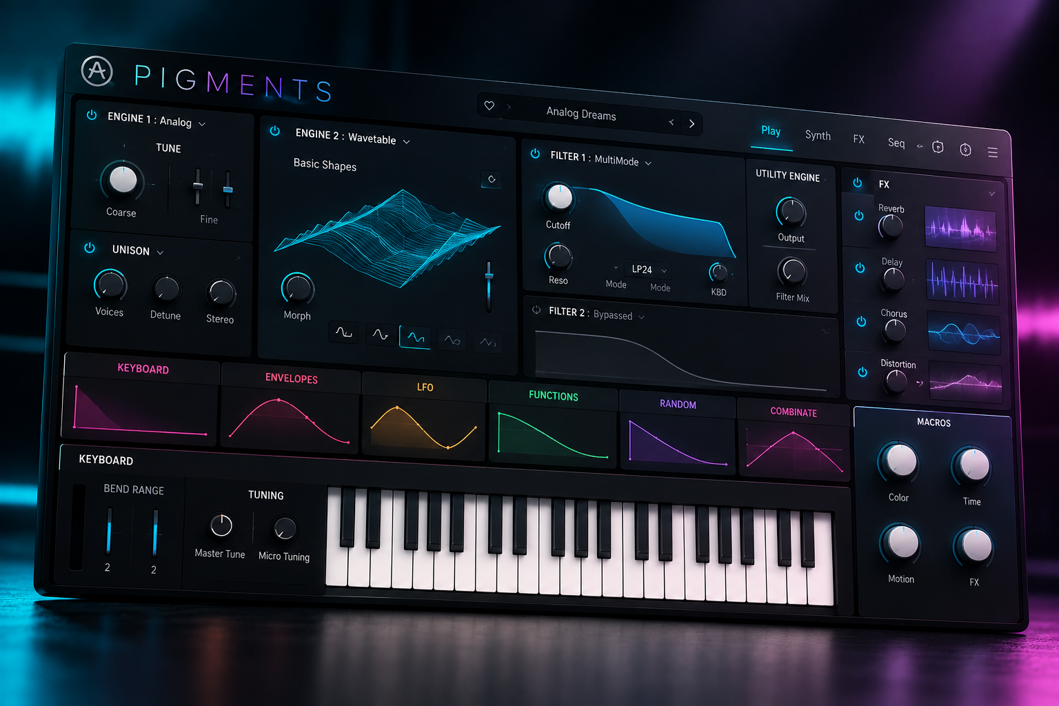 Arturia Pigments synth interface with SoundShaper free versus paid buying guide title