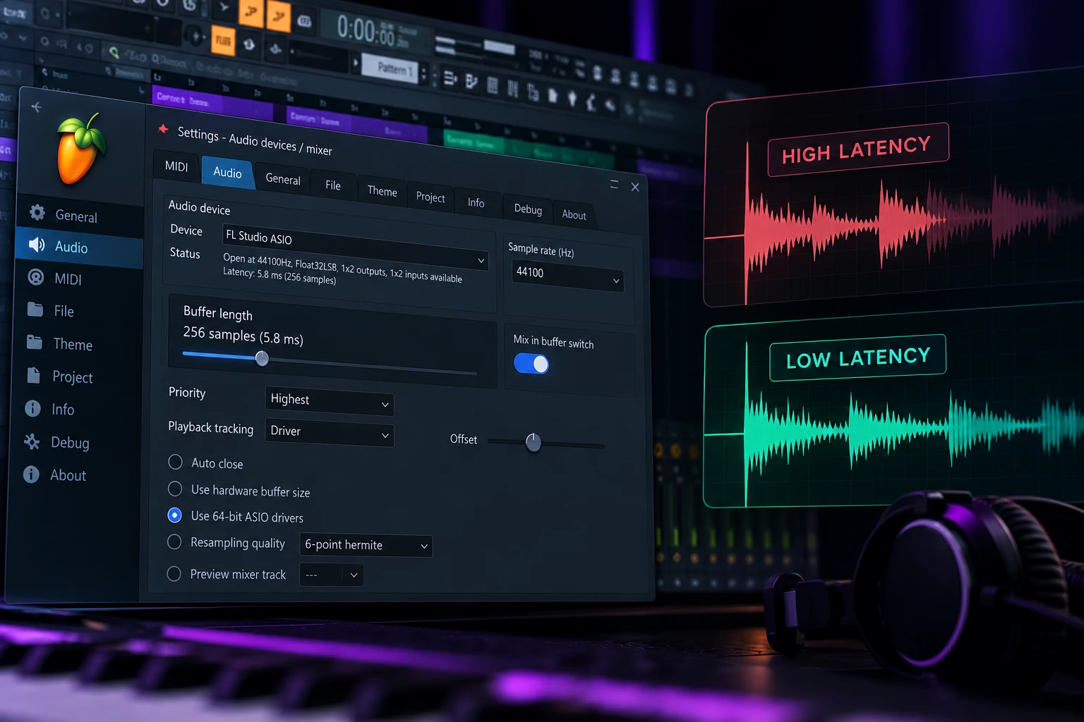 Latency in FL Studio
