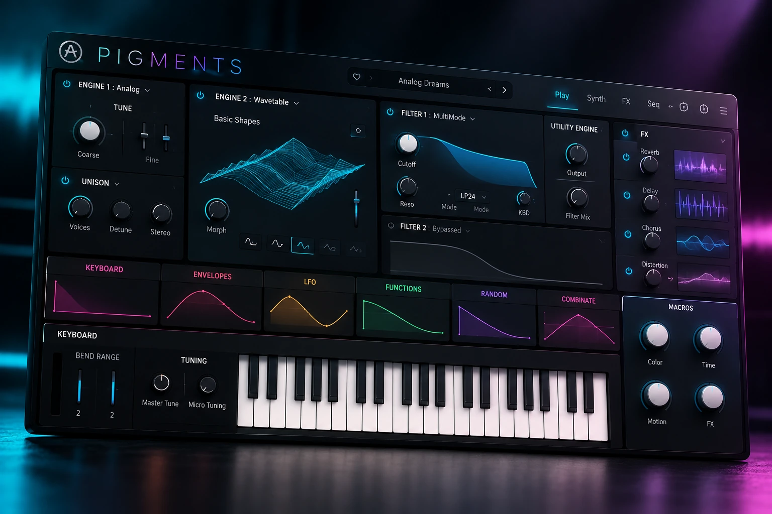 Arturia Pigments synth interface with SoundShaper free versus paid buying guide title