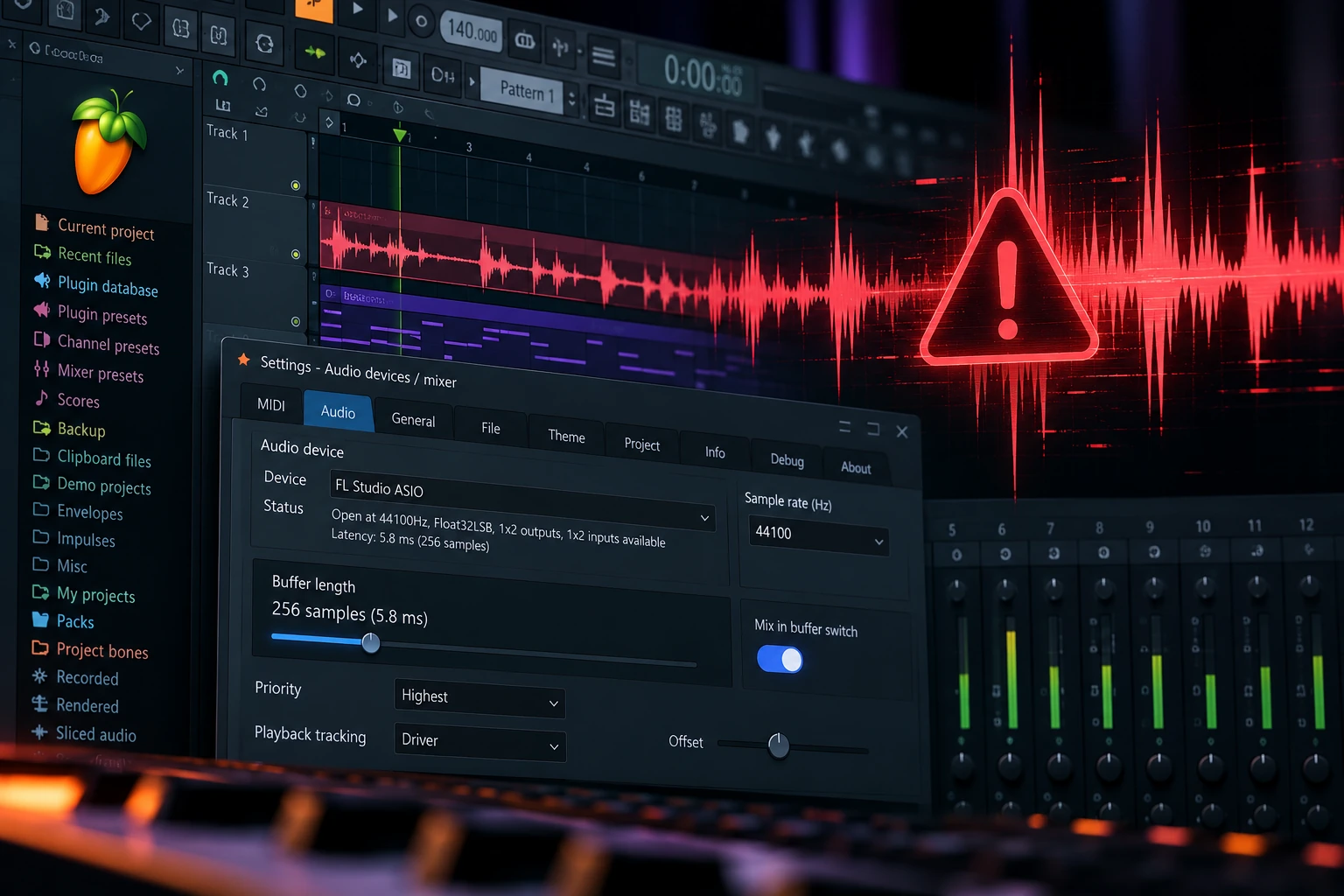 FL Studio Crackling