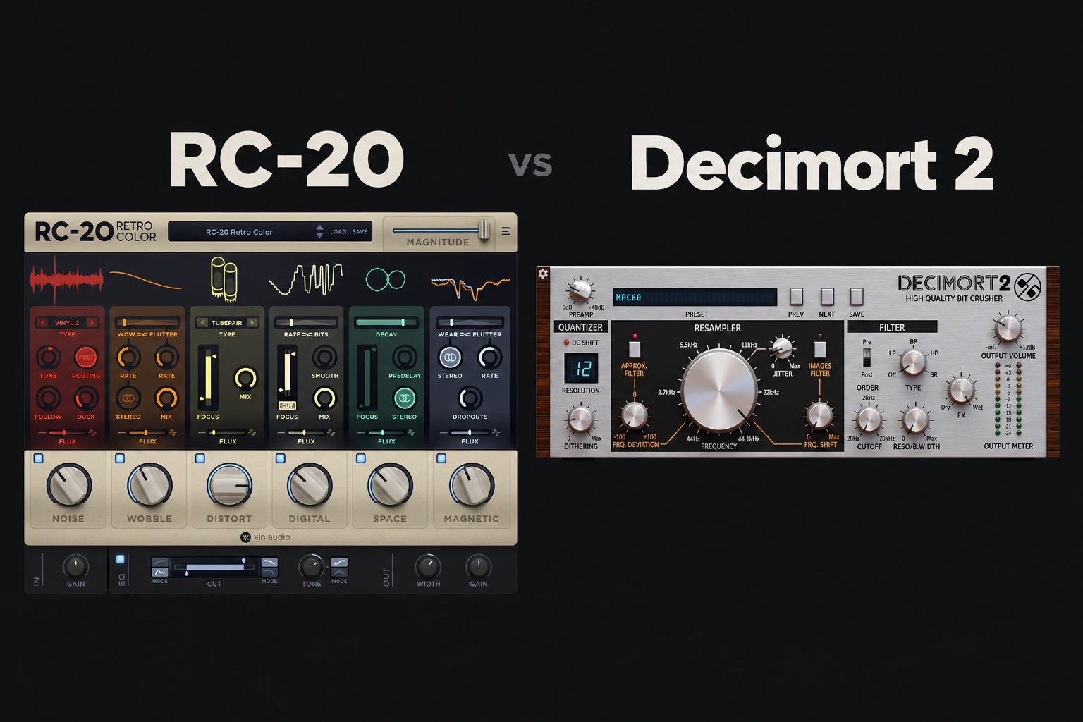 RC-20 vs Decimort 2: Which Lo-Fi Plugin Should You Buy? plugin comparison cover