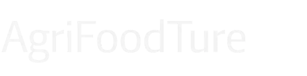 AgriFoodTure company logo in white text on a transparent background.