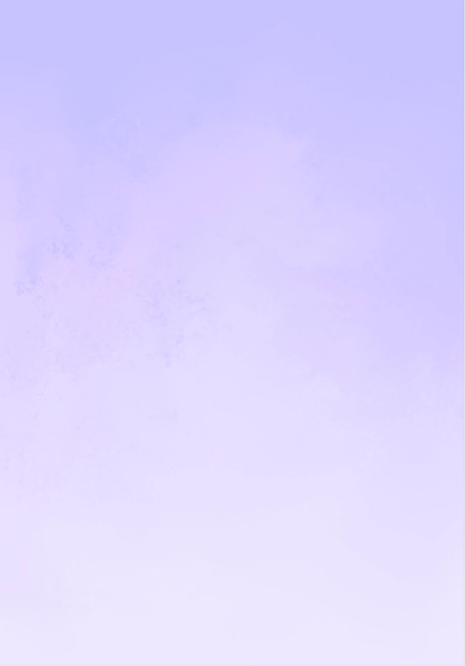 Soft gradient background transitioning from light lavender to pale purple.