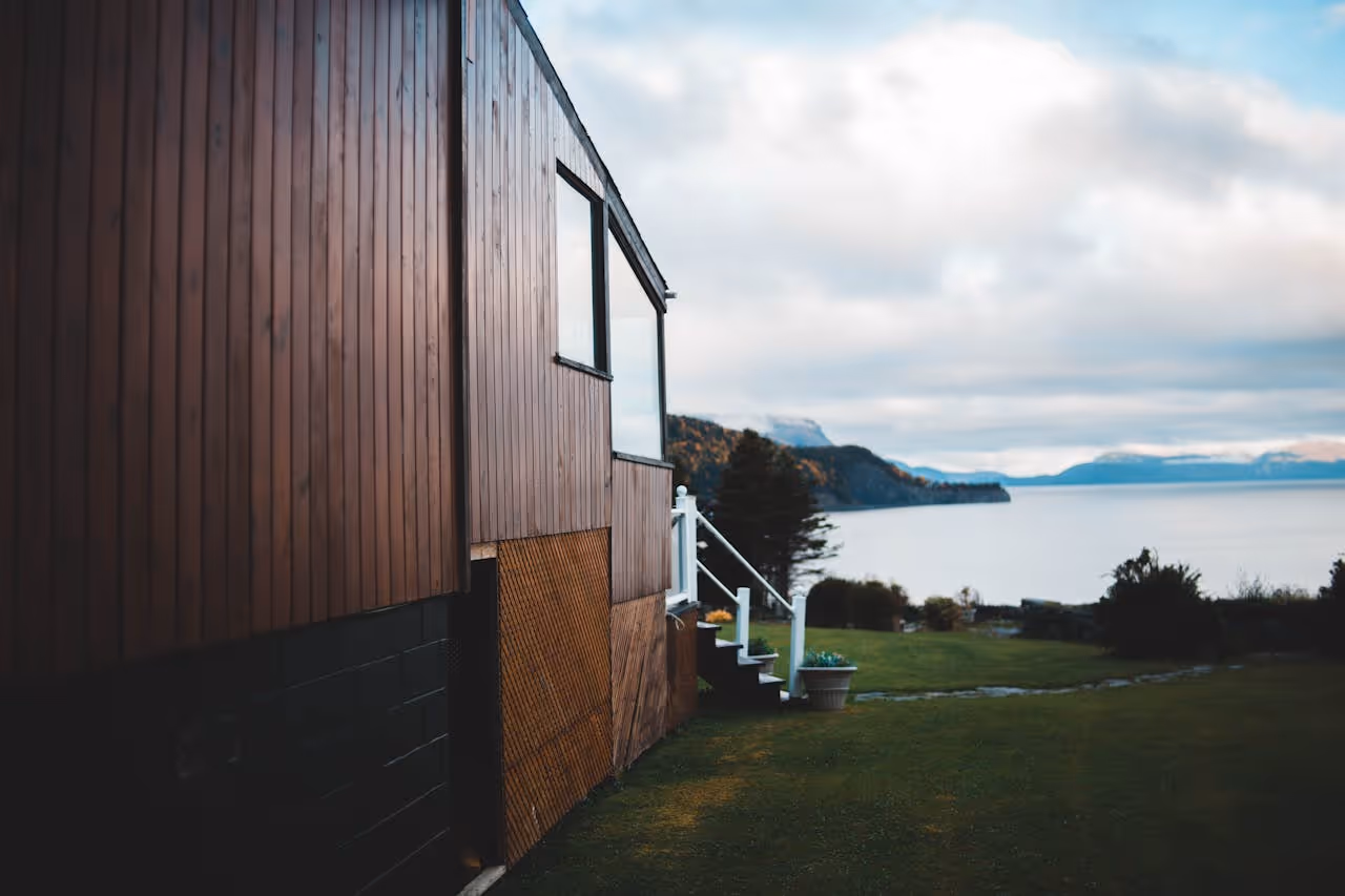 image of a house with lake views.