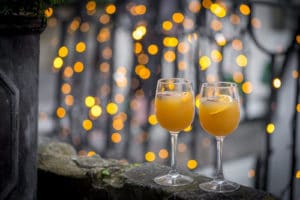 Mulled gin and tonic cocktail is perfect for warming up after shopping the bath Christmas market