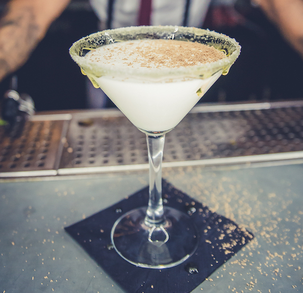 Christmas Cocktail in a Martini Glass