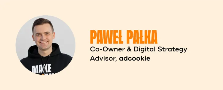 Portret Pawła Pałki, współwłaściciela i doradcy ds. strategii cyfrowej w adcookie.
