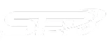 Logo SFD białe litery z dynamicznym zarysem strzałki po prawej stronie.