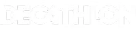 Dekathlon logo białym kolorem na przezroczystym tle.