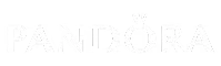 Logo PANDORA z ozdobną literą O przypominającą pierścień.