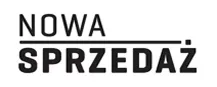 Tekst "NOWA SPRZEDAŻ" z podkreśleniem pod NOWA i kropką nad Ż.