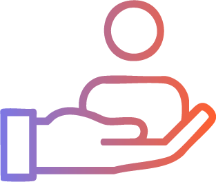 Main tenant un individu métaphoriquement