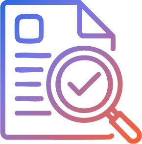 Feuille de papier avec une loupe