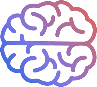 Brain illustration with 120 Gradient
