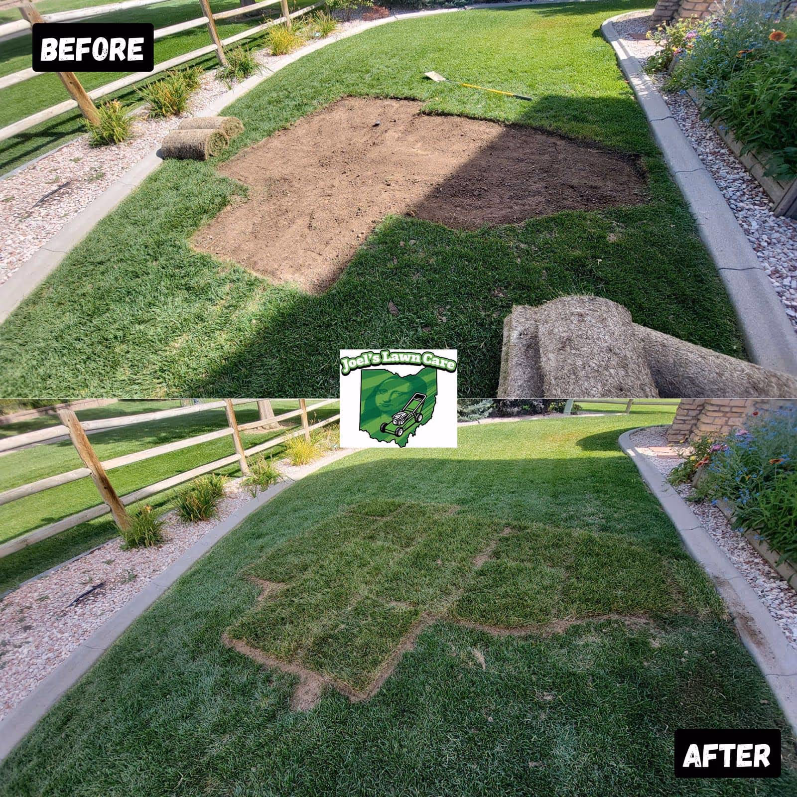 Fresh sod installation creating a new, healthy lawn