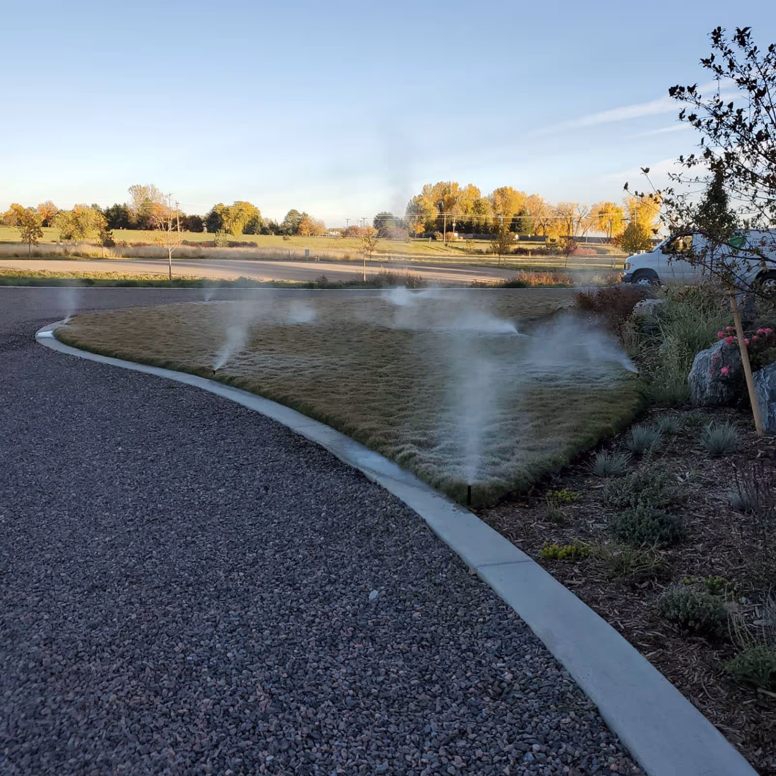 Irrigation system activation performed in spring