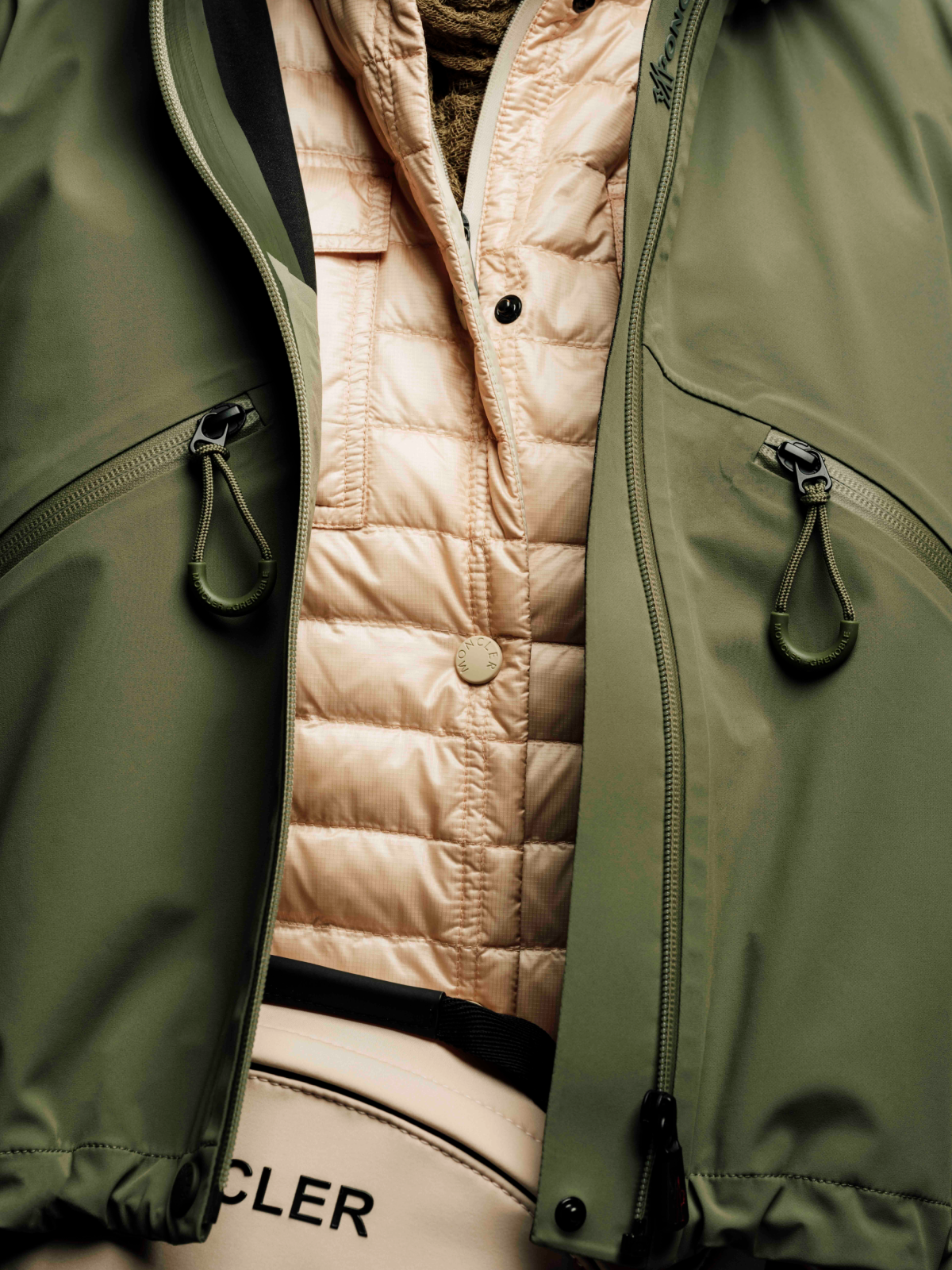 Fashion still from RESH Moncler Grenoble campaign –  close look jacket