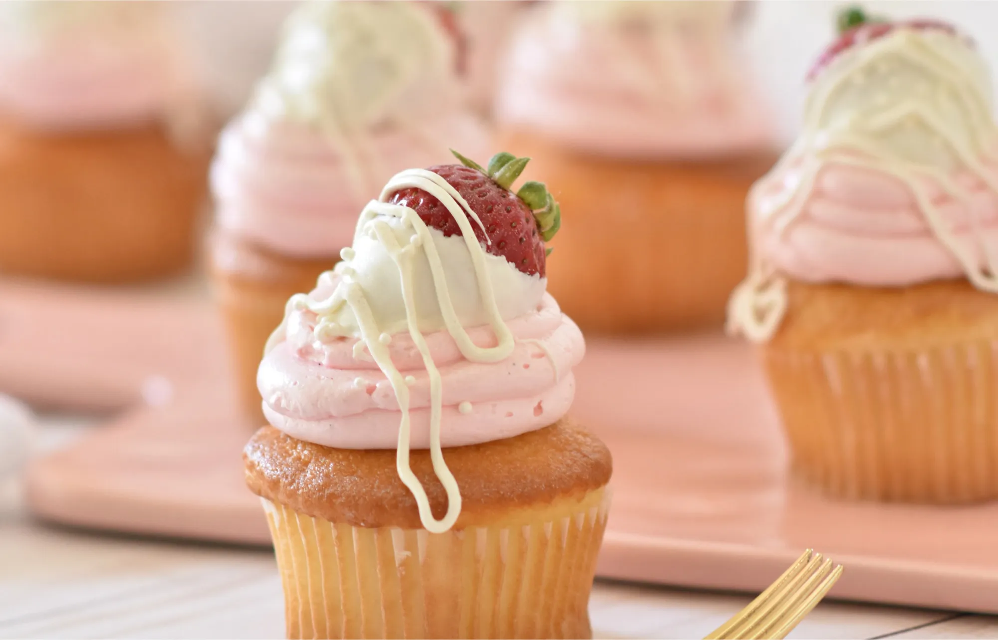 Quick Strawberry Shortcake Cupcakes