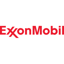 ExxonMobil company logo with red text on a white background.
