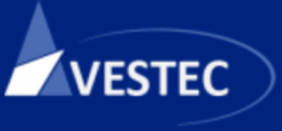 Avestec company logo with stylized blue and white triangular design.