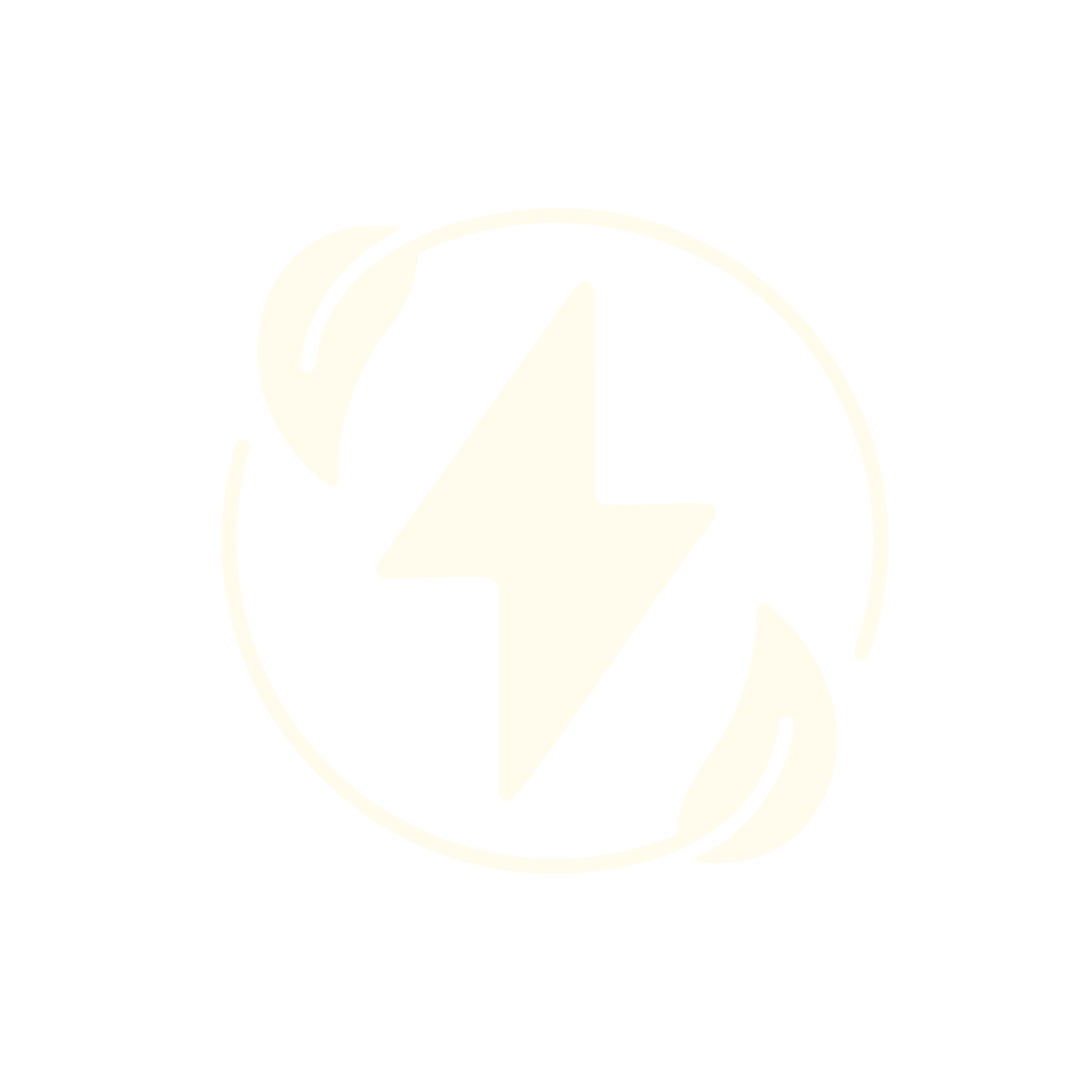 Lightning bolt inside a circle with two curved arrows symbolizing energy or power recycling.