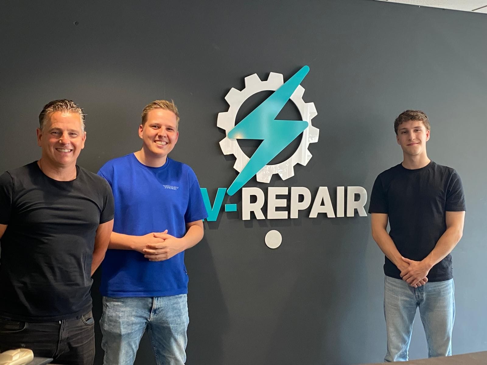Van links naar rechts: Michel Koese (EV-Repair), Roy Zonneveld (BR Feedback) & Bryan Bakker (BR Feedback)