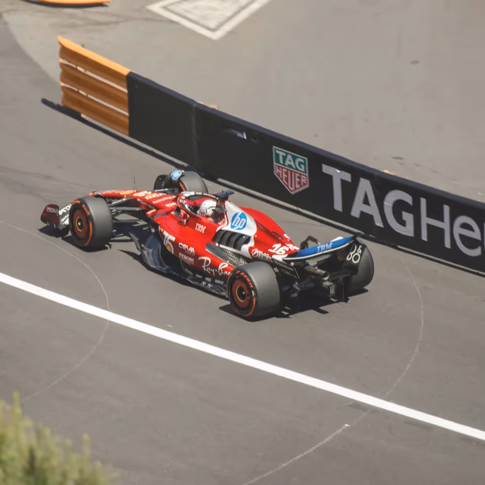 F1 car on a race track