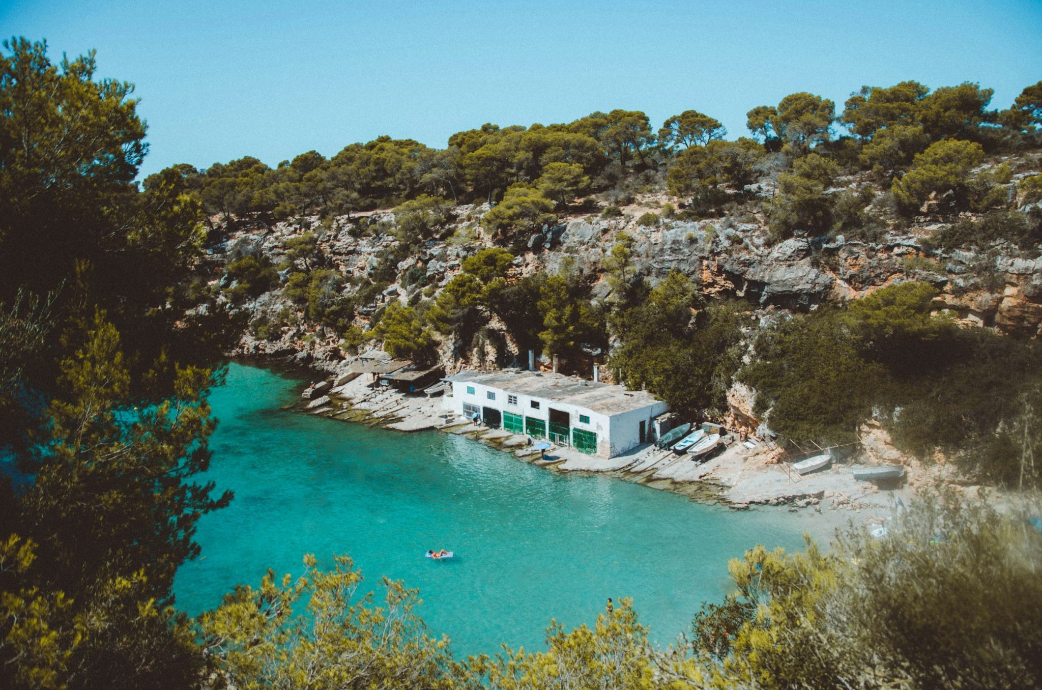 Traditional Varadors boat house in Mallorca