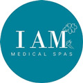 I AM Medical Spas logo with a floral design on a teal circular background.