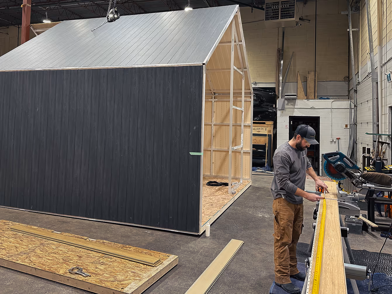 fabricator building a custom trade show exhibit