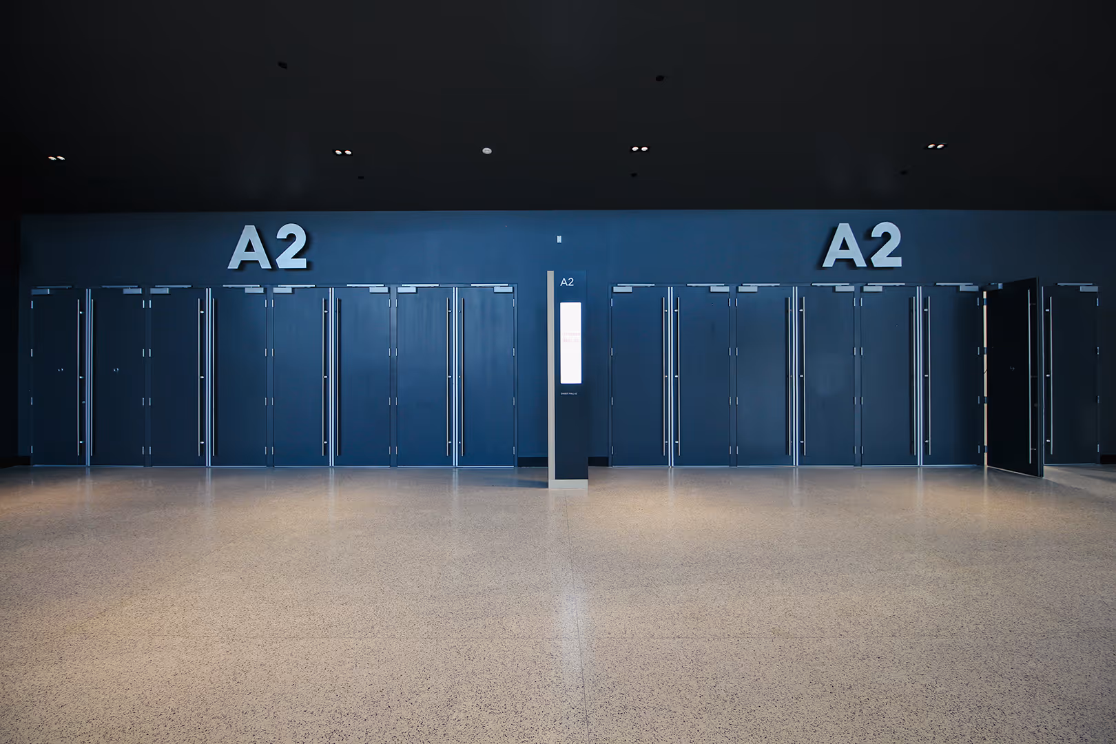 trade show exhibition hall at the Calgary BMO centre