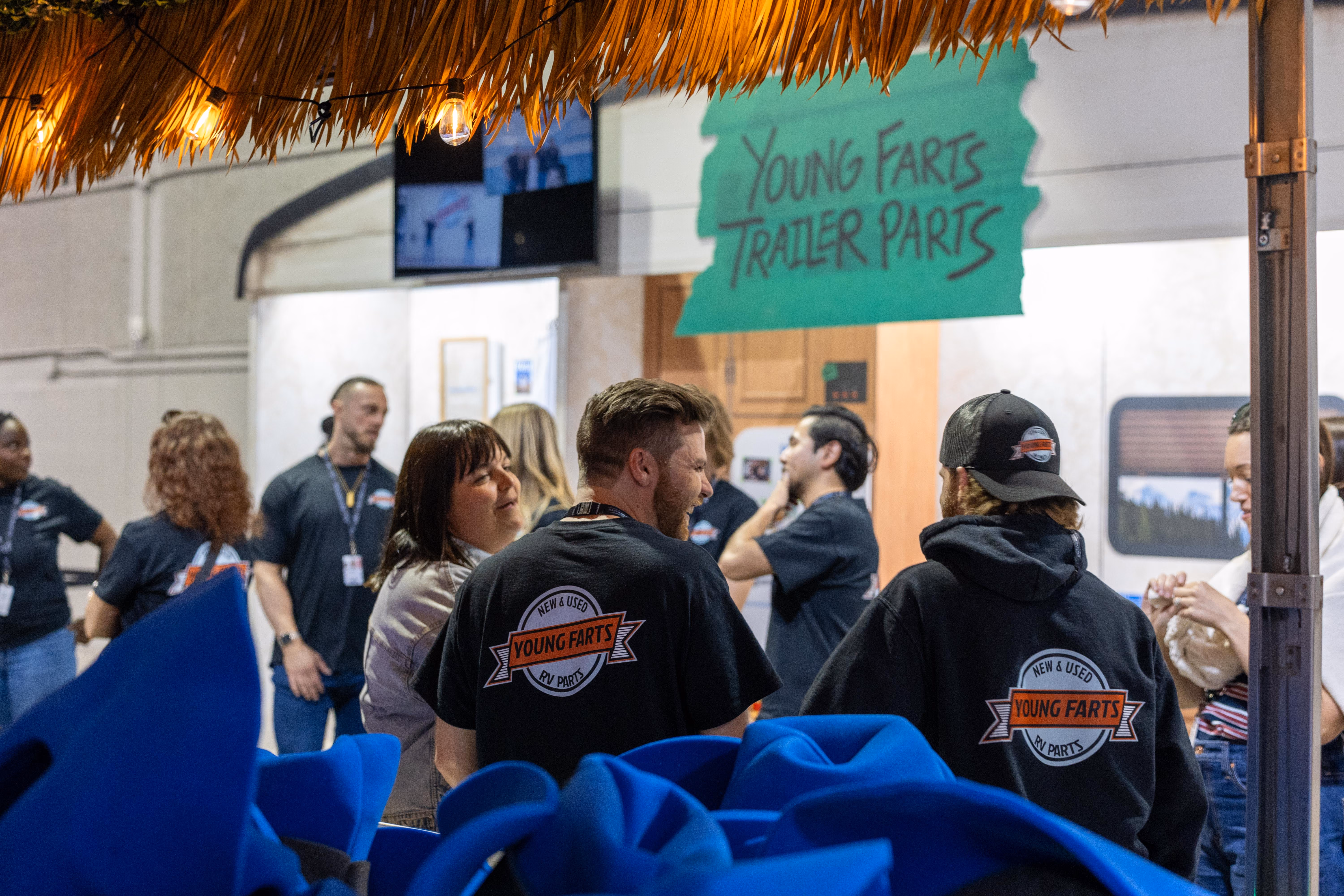 cast and staff playing branded games during a Calgary Stampede brand activation.