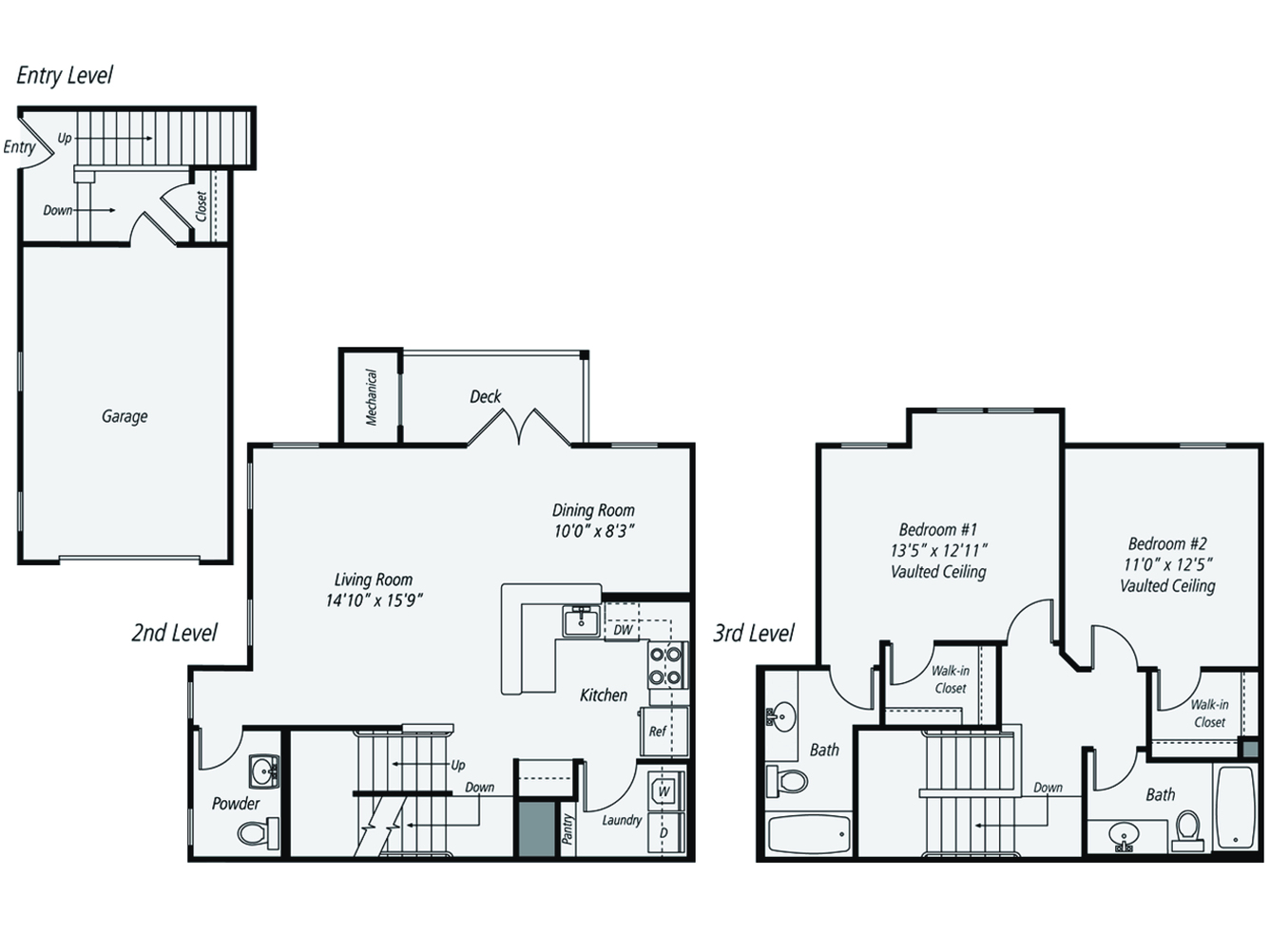2 Bedroom Townhouse Corner · 2.5 Bathroom · Garage