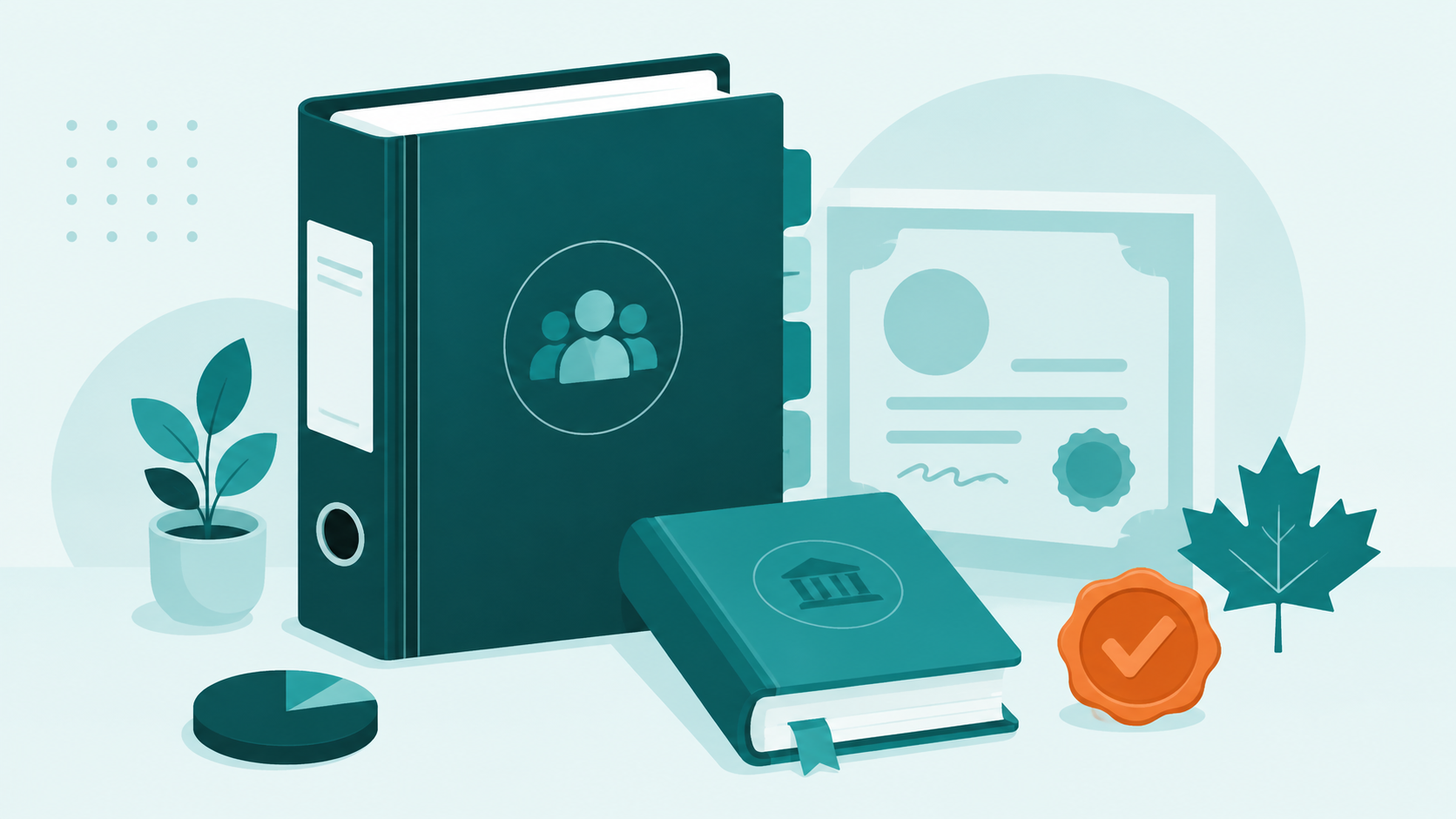Illustration de registres corporatifs au Canada aux couleurs de Lexstart