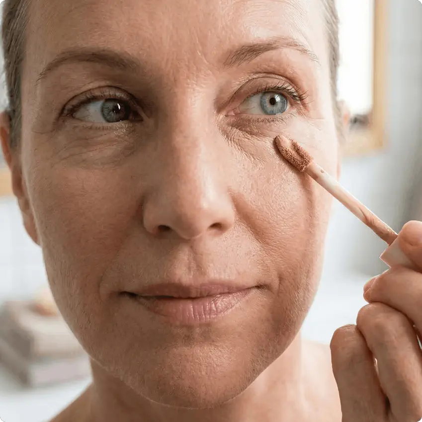 Insideefy Lift Eye Gel used with makeup