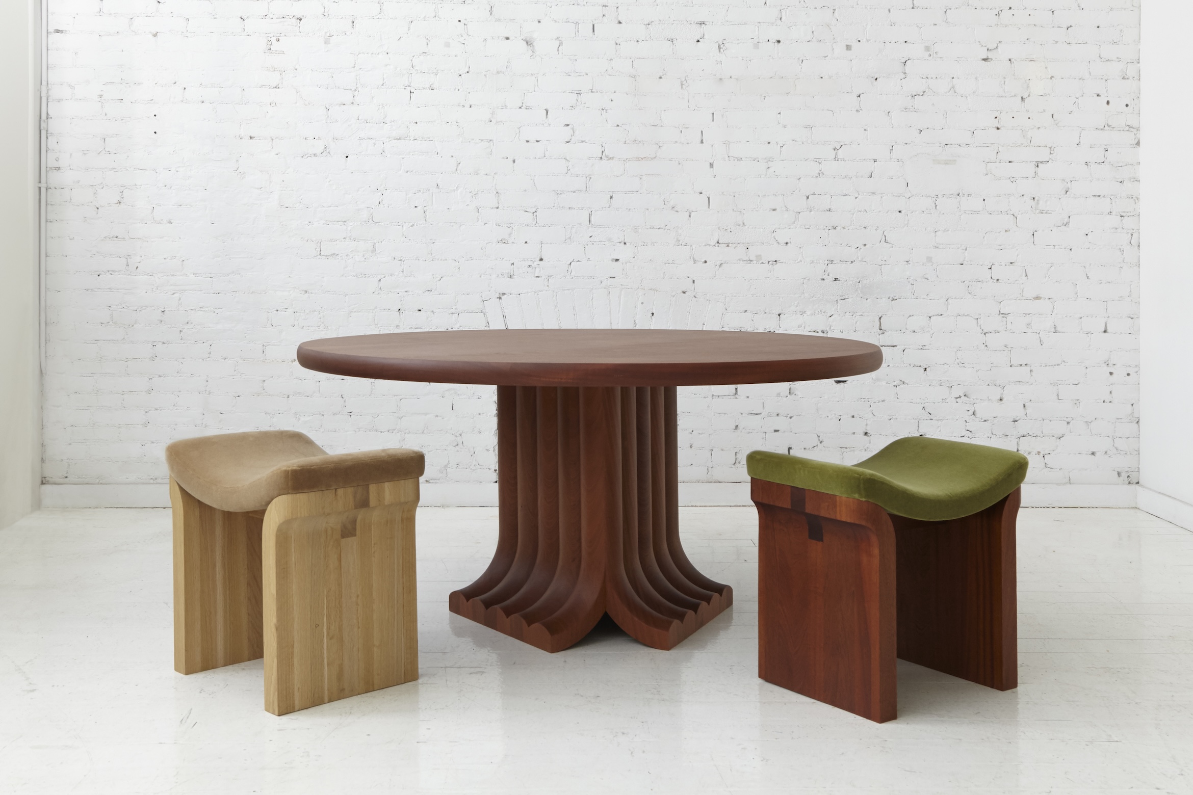 Dining table and stools