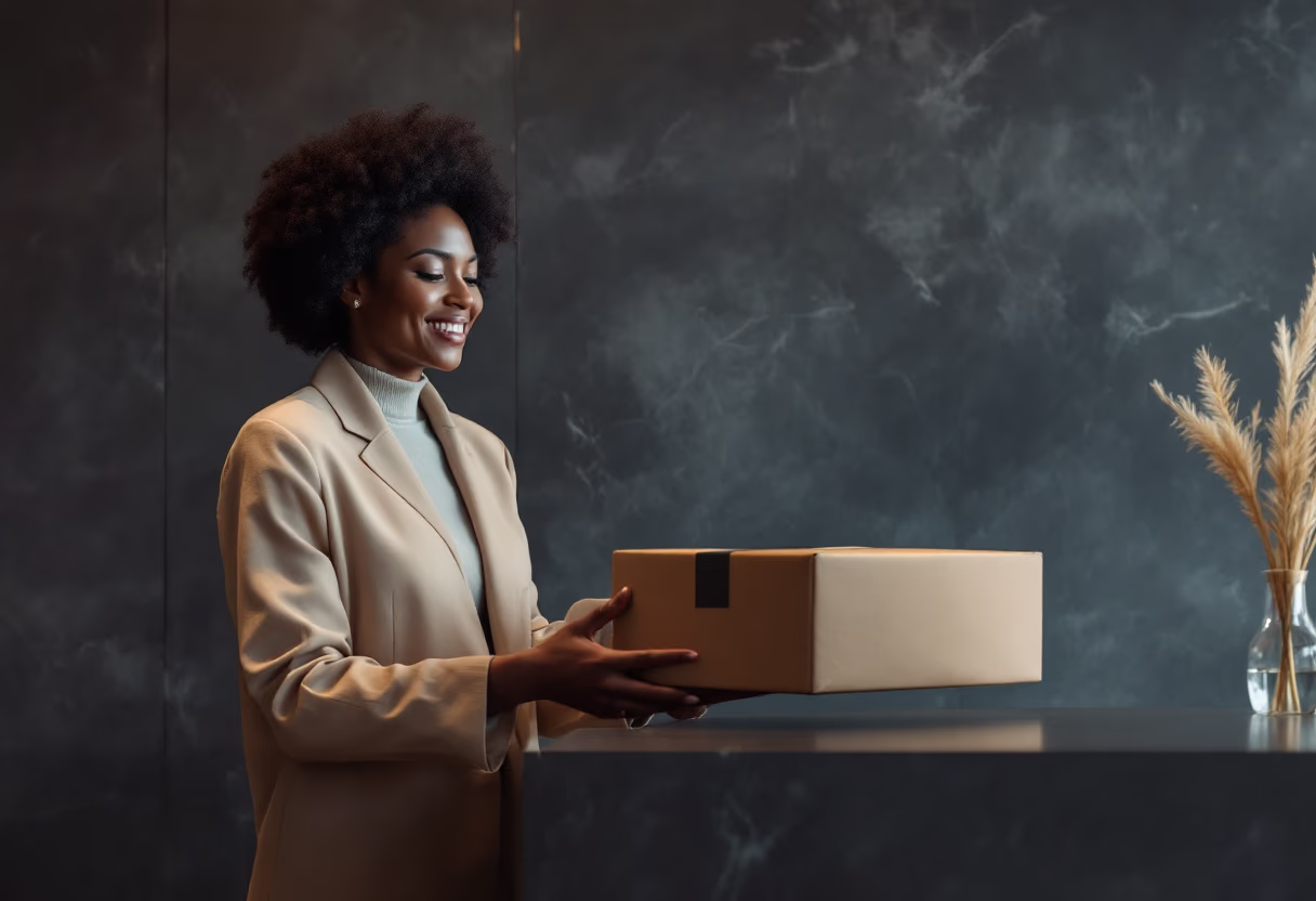 image of customer receiving a delivery