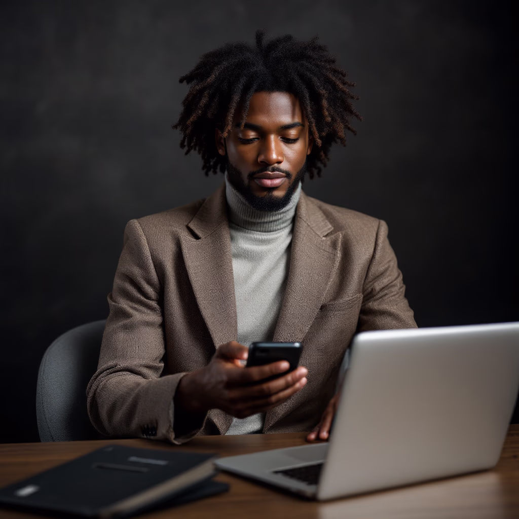 [headshot] image of customer using erp software
