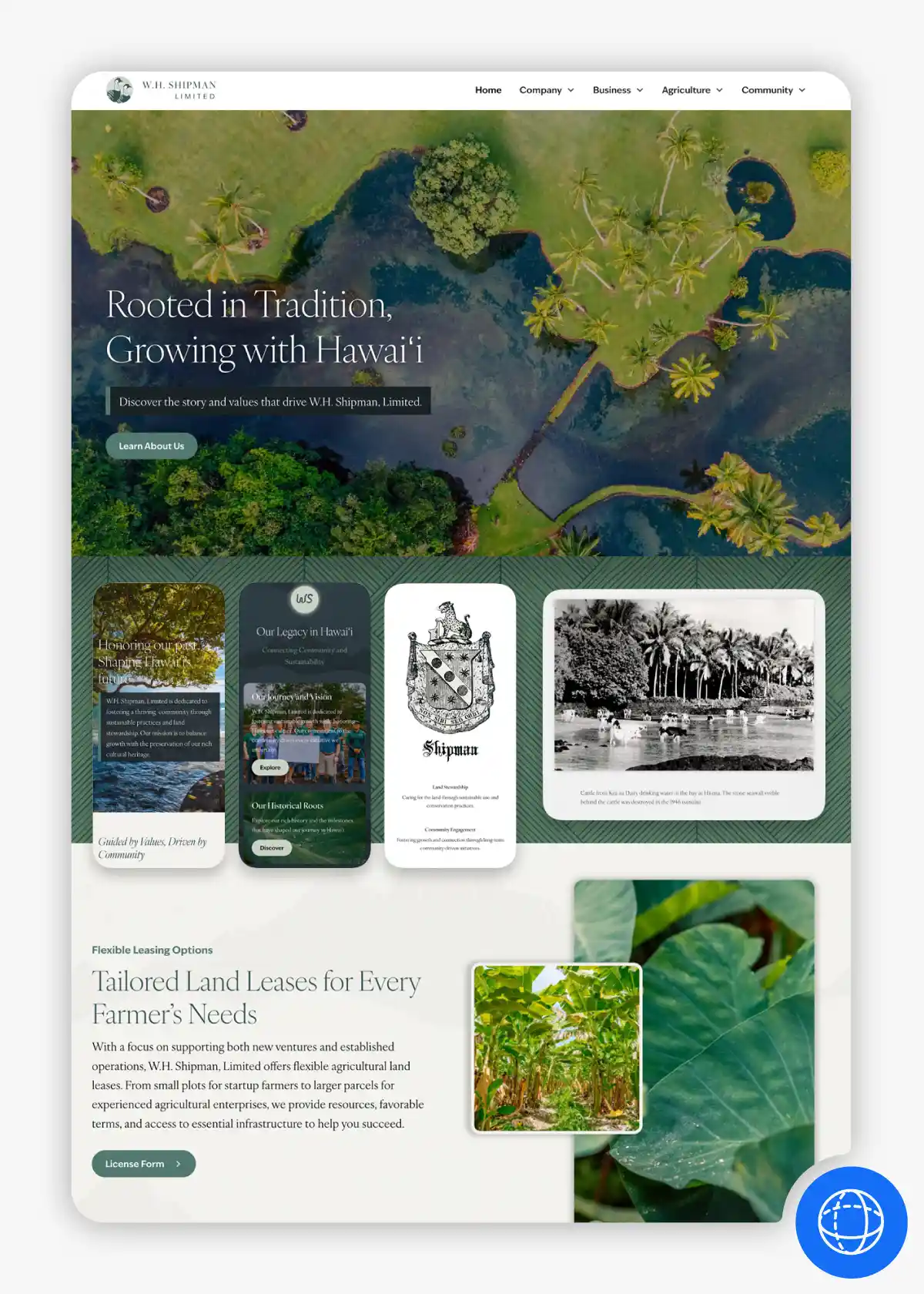 W.H. Shipman Limited website design