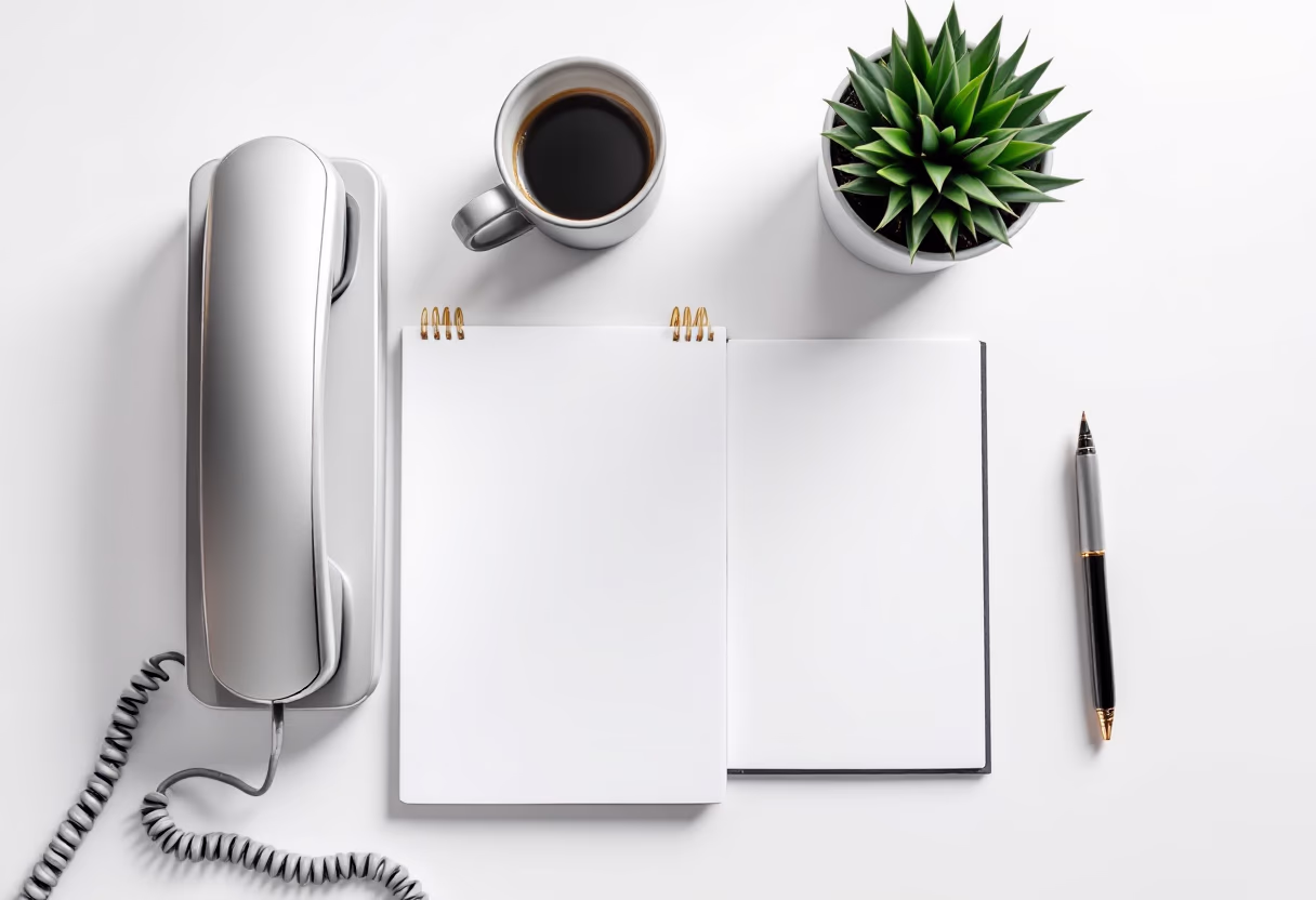 [background image] image of telephone and notepad (for a home inspector)