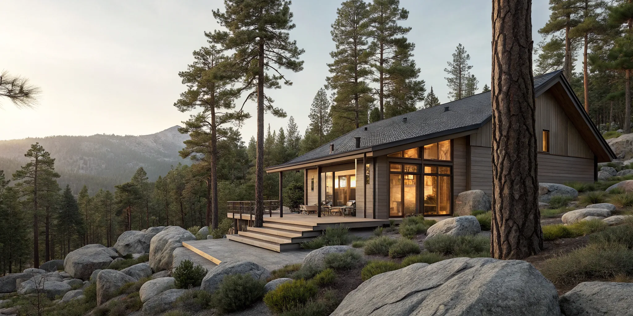 A modern Idyllwild vacation rental cabin, an ideal property for professional management.
