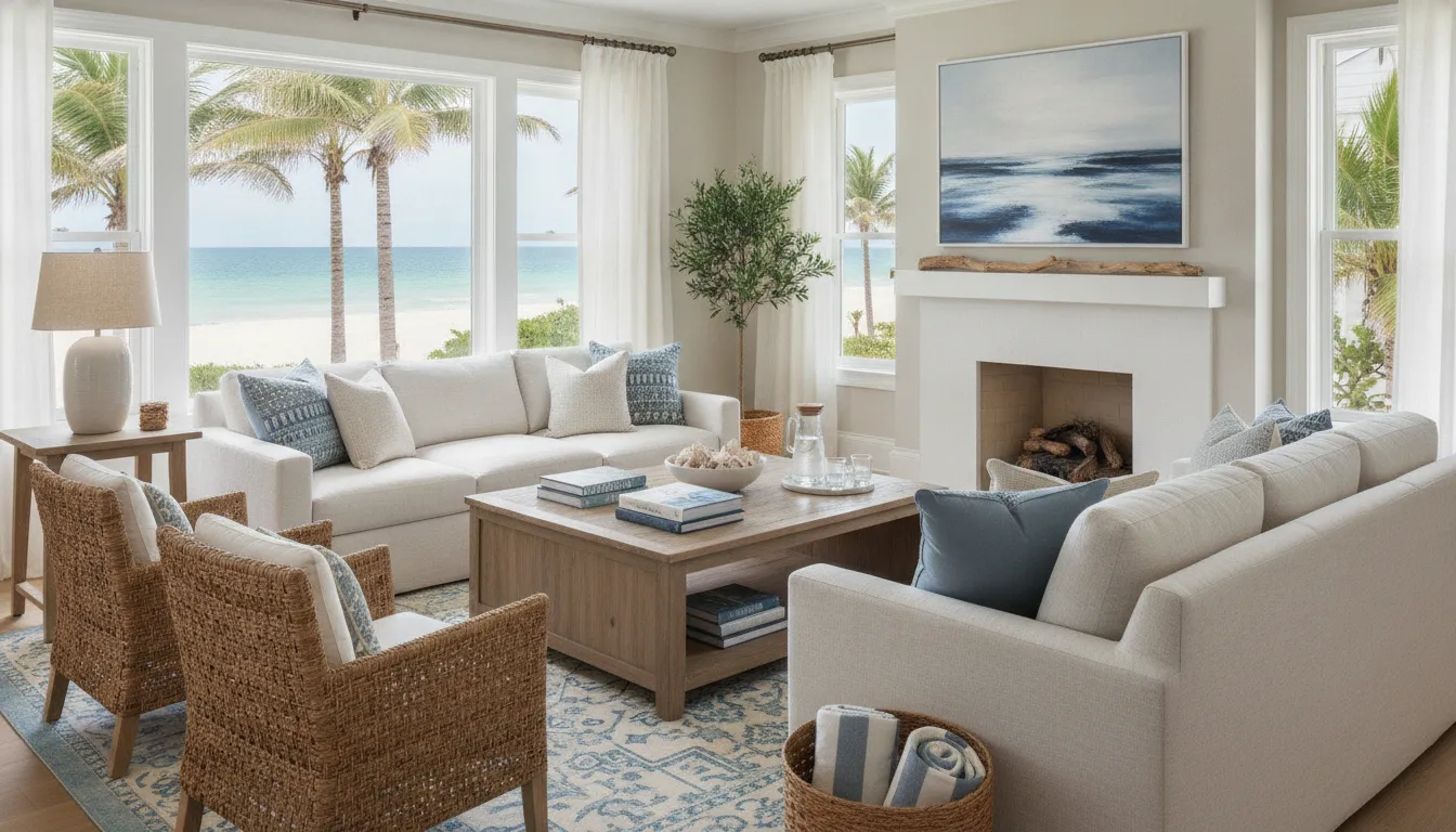 Guest-ready coastal vacation rental interior in Venice Beach