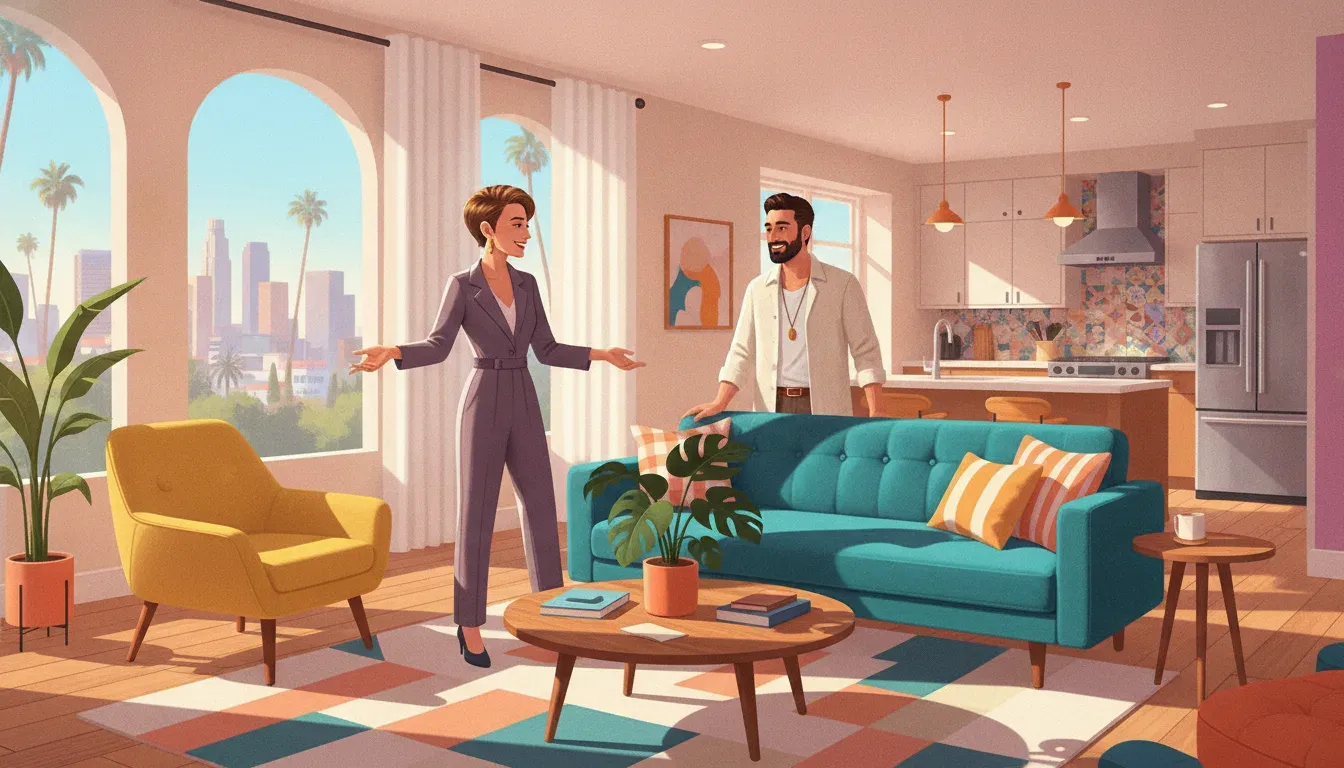 Furnished Los Angeles mid-term rental walkthrough for a property owner and tenant